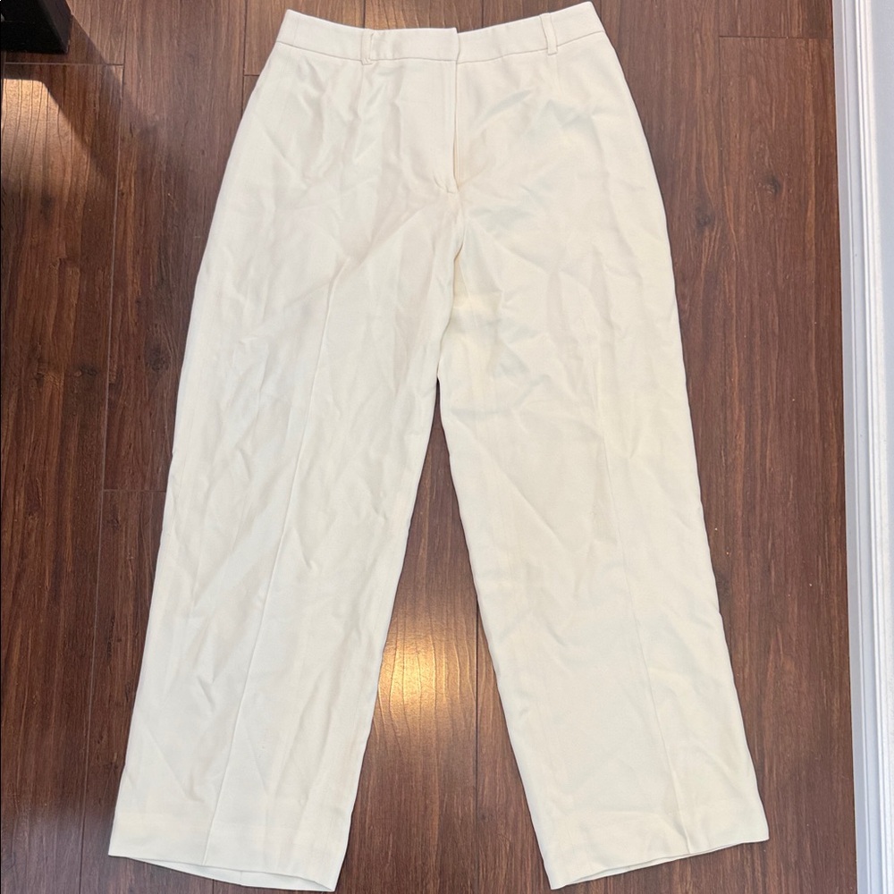 Ann Taylor Cream Wide Leg Pants